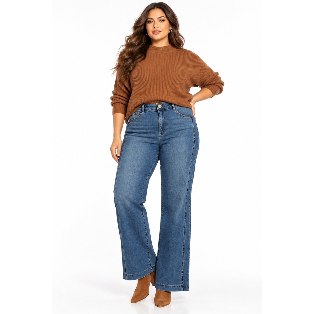 Wit & Wisdom Gracie Skyrise Absolution Wide Leg Jeans Blue Size 14 L2528XCWN